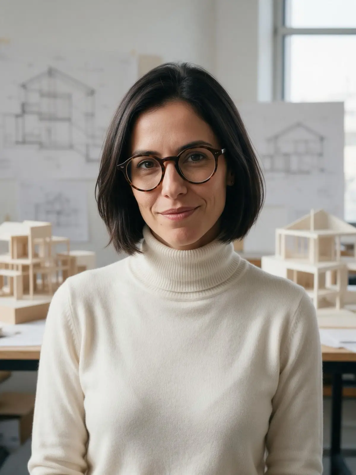 Retrato gerado por IA de Manuela, 31 anos